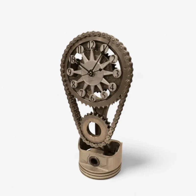 GearTime – Table Clock with Gear and Chain Design - Image 4