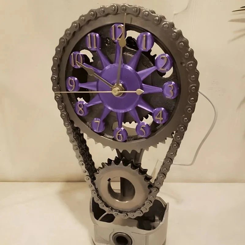 GearTime – Table Clock with Gear and Chain Design - Image 6