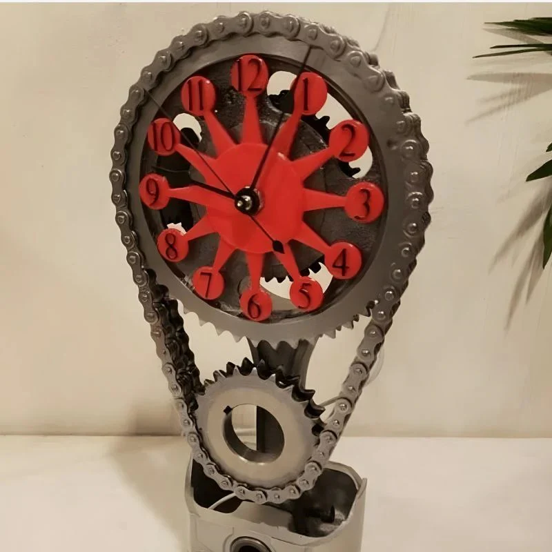 GearTime – Table Clock with Gear and Chain Design - Image 7