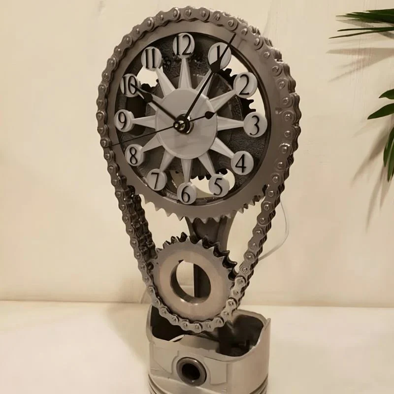 GearTime – Table Clock with Gear and Chain Design - Image 8
