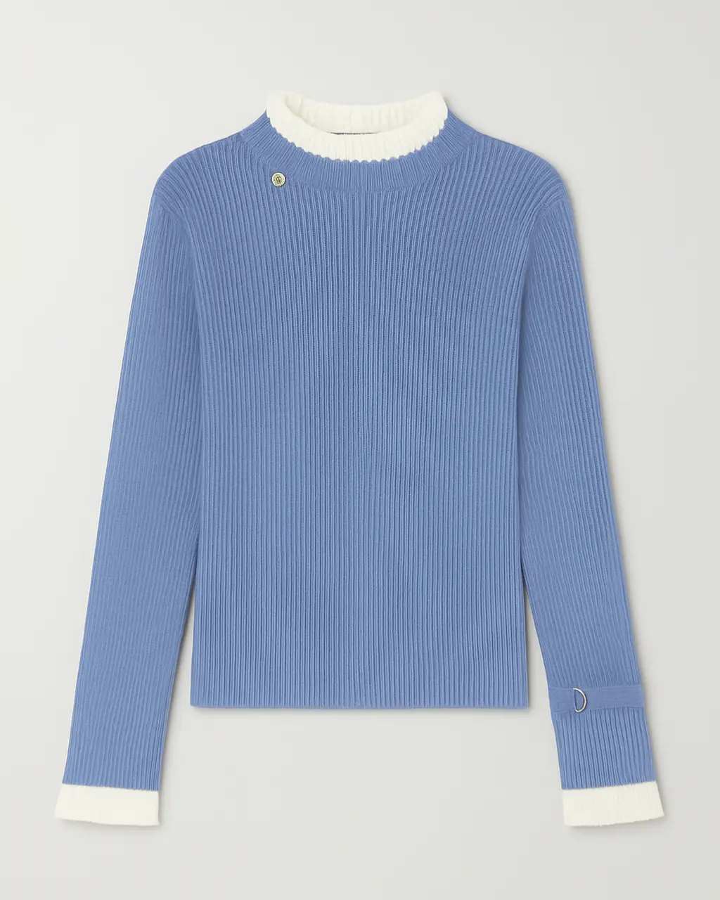 Women's Knitted Turtleneck Sweater in Metallic Yarn - Image 3