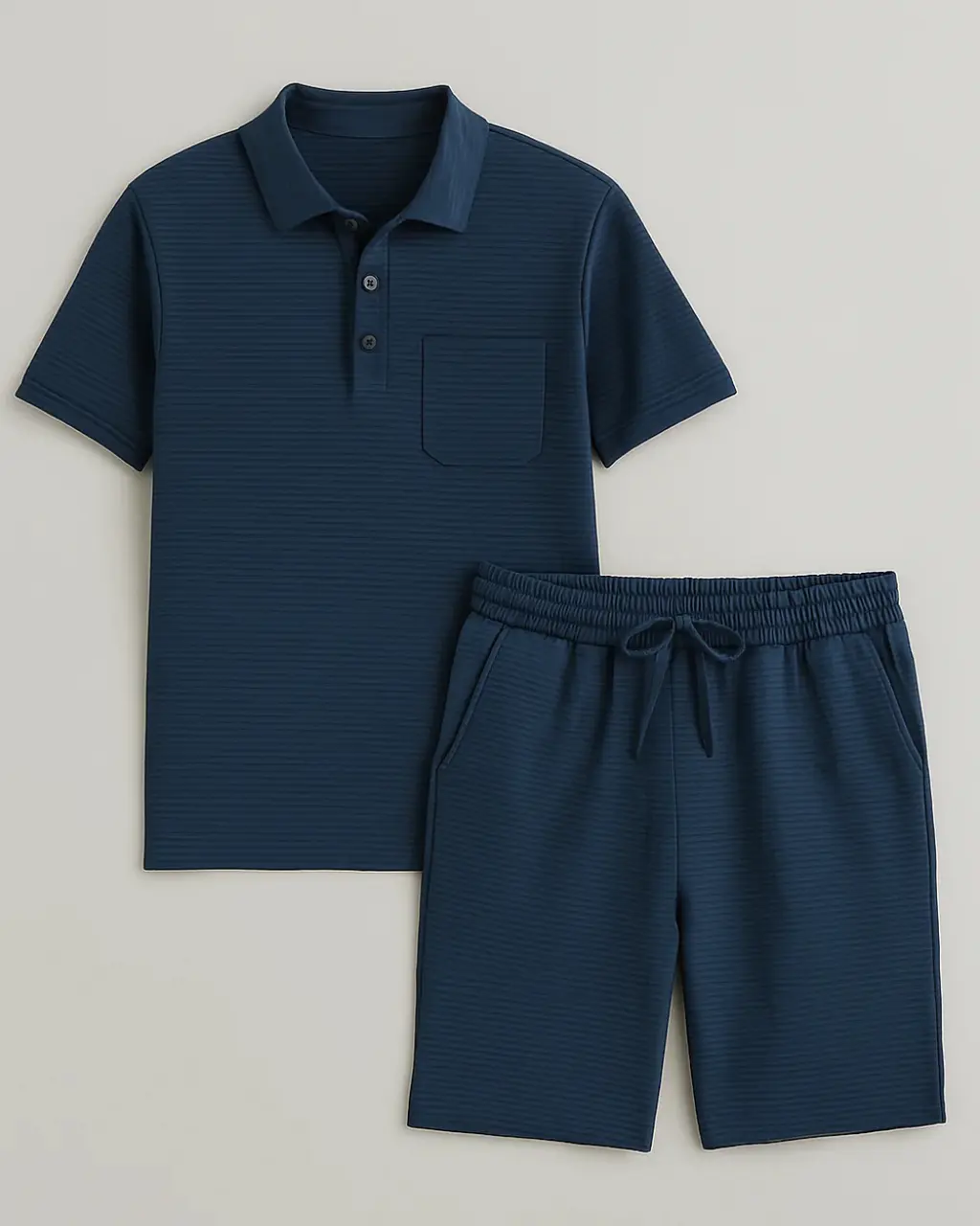 Men's Ribbed Two-Piece Set Deep Green - Image 4