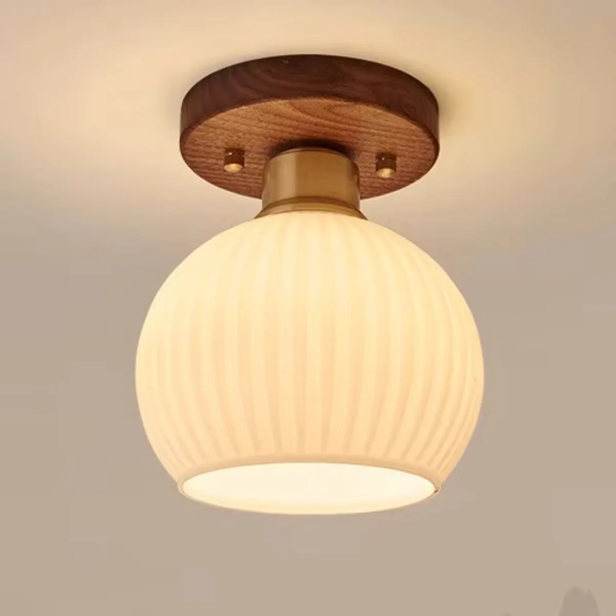 GlowBend – Round Glass Ceiling Lamp - Image 2