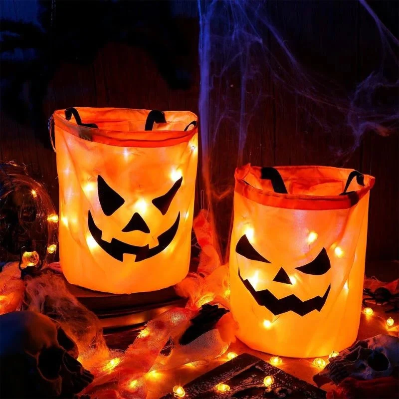 GlowPump – LED Lighted Bucket with Pumpkin Design - Image 4