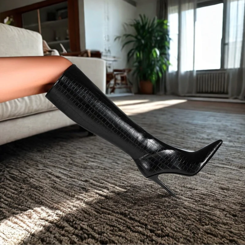 Grace – Women's High Heel Boots with Knee-High Design - Image 4