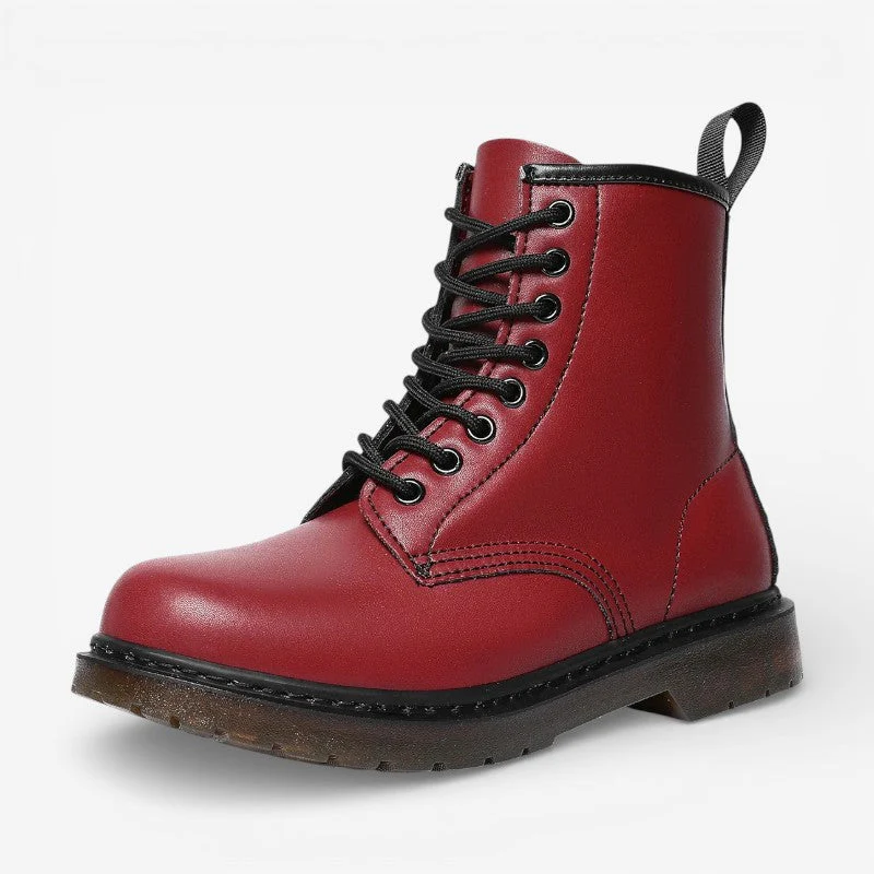 Grace - Round Toe Ankle Boots With Lace Up Closure - Image 2