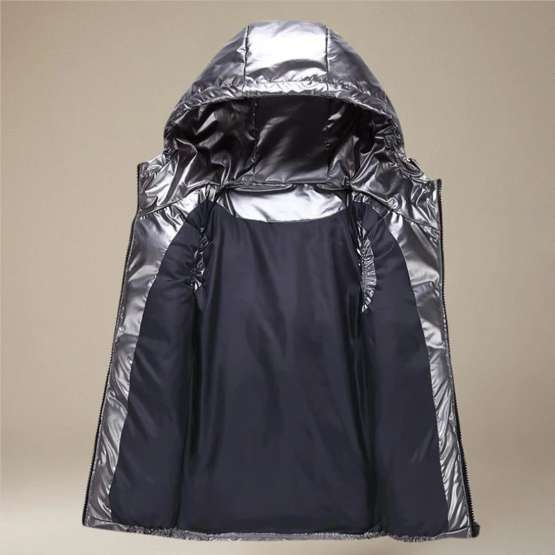 Harry - Sleeveless Padded Hooded Jacket With Zipper And Pockets - Image 8