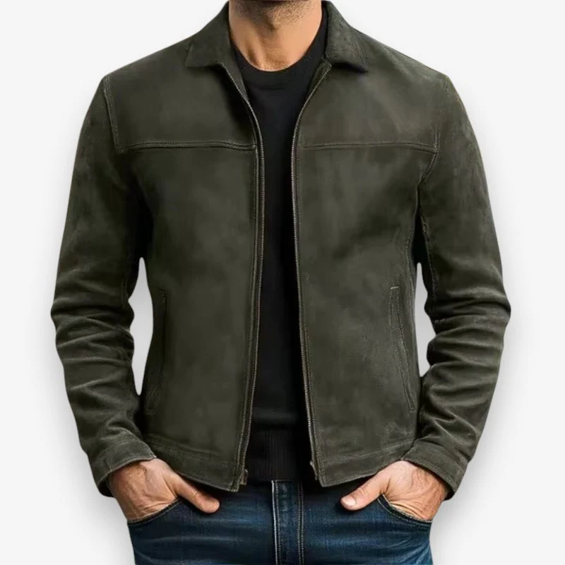 Henry – Men's Long Sleeve Jacket with Zipper Closure - Image 2