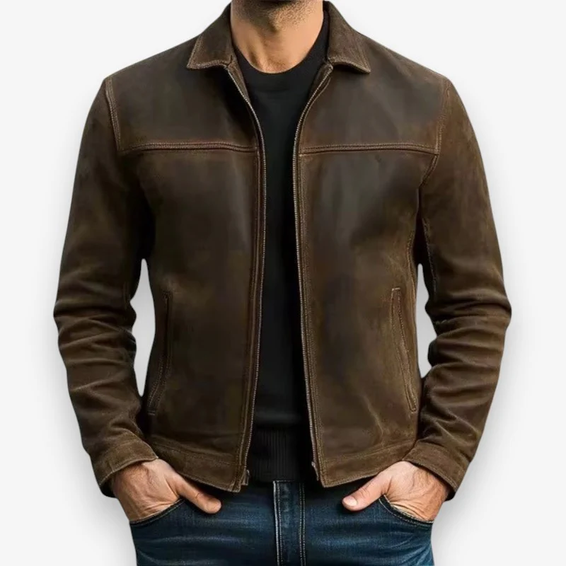 Henry – Men's Long Sleeve Jacket with Zipper Closure - Image 3