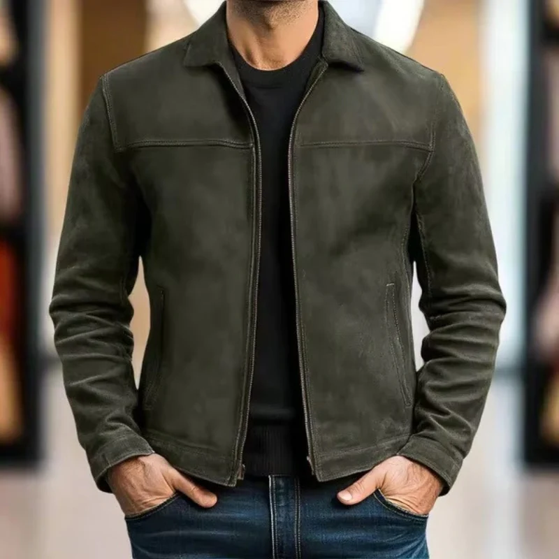 Henry – Men's Long Sleeve Jacket with Zipper Closure - Image 4
