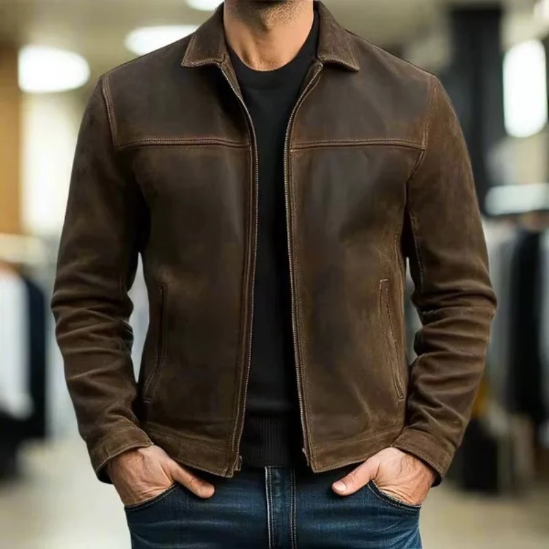 Henry – Men's Long Sleeve Jacket with Zipper Closure - Image 5