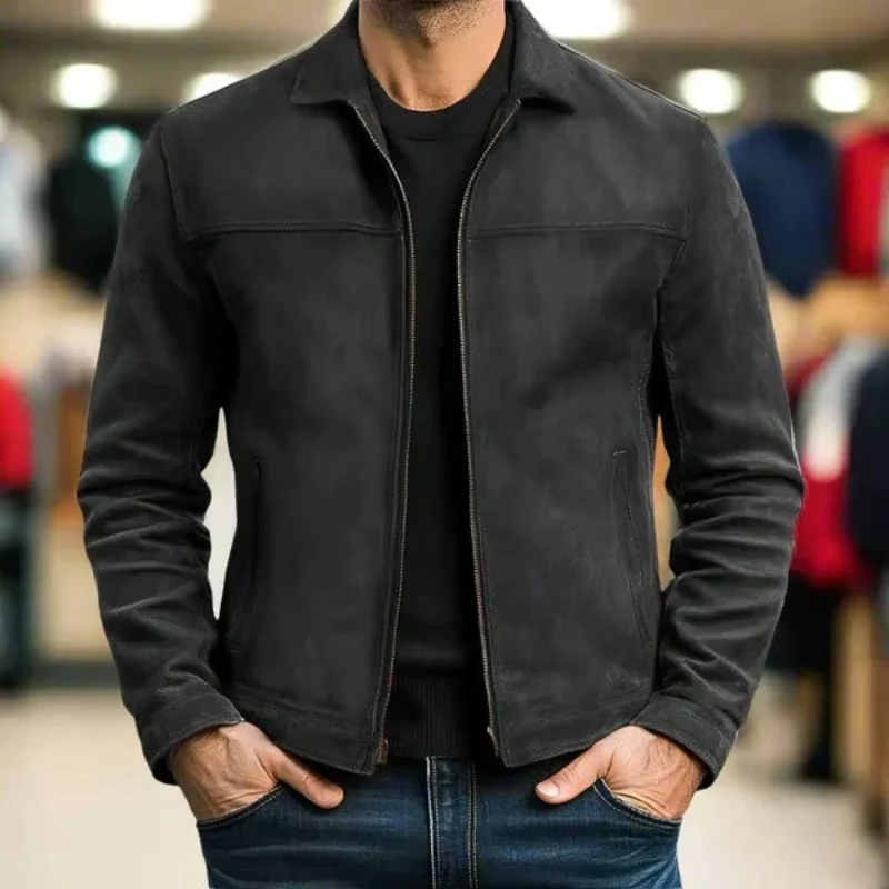Henry – Men's Long Sleeve Jacket with Zipper Closure - Image 6