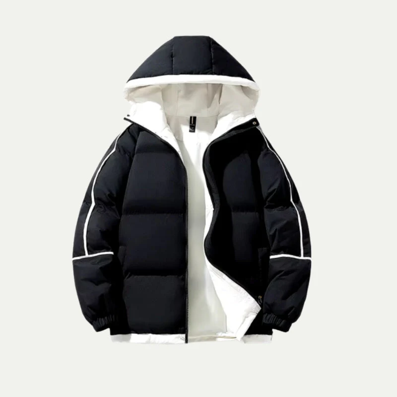 Hooded zip-up thick jacket utility pockets - Image 5