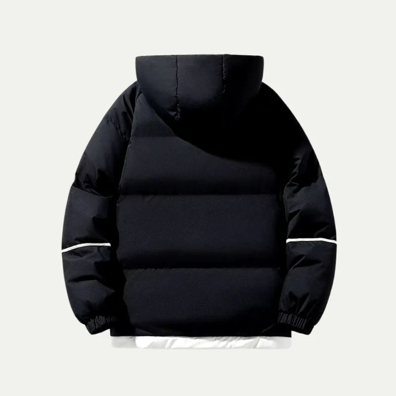 Hooded zip-up thick jacket utility pockets - Image 6