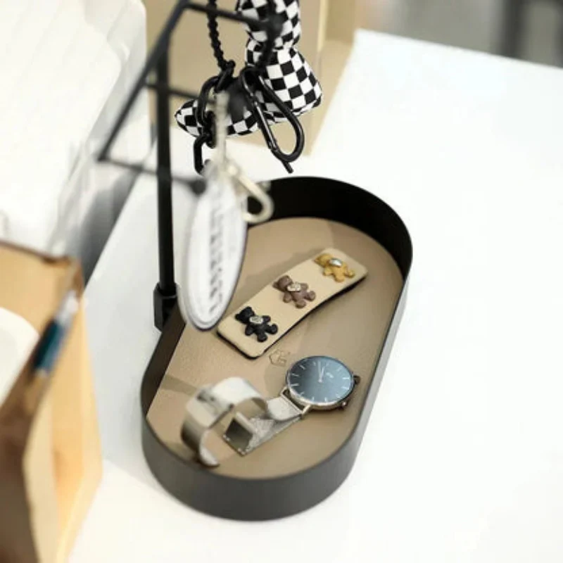 HookMate – Key Holder with Round Base, Multiple Hooks, and Storage Tray - Image 3