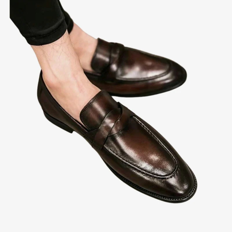 Hugo – Men's Round Toe Loafers - Image 2