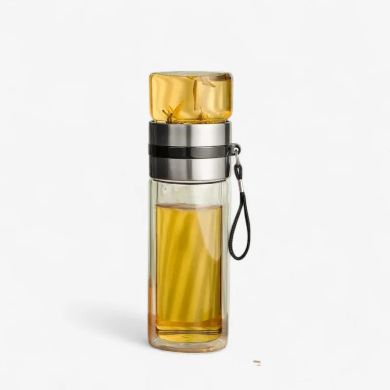HydraFlow – Transparent Round Infuser Water Bottle
