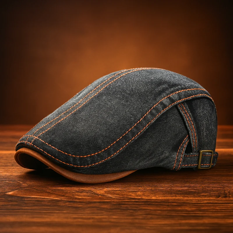 Ian – Flat Cap with Adjustable Buckle - Image 6