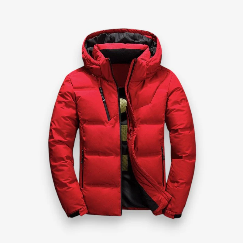 James – Long Sleeve Coat with Hoodie and Zippered Pockets - Image 2