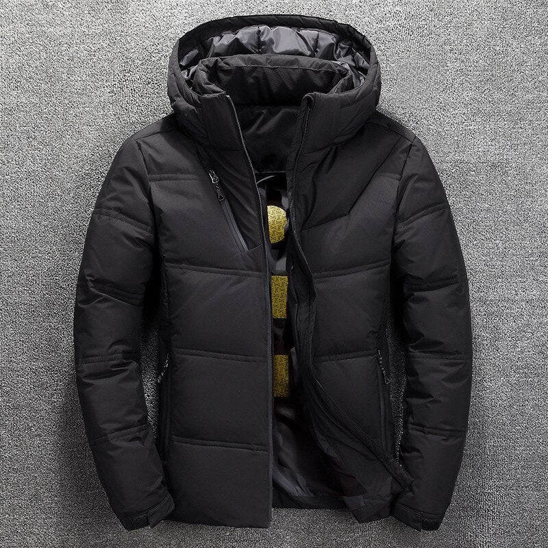 James – Long Sleeve Coat with Hoodie and Zippered Pockets - Image 4