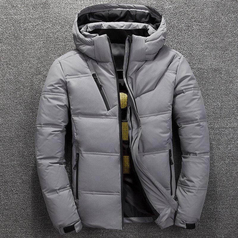 James – Long Sleeve Coat with Hoodie and Zippered Pockets - Image 5