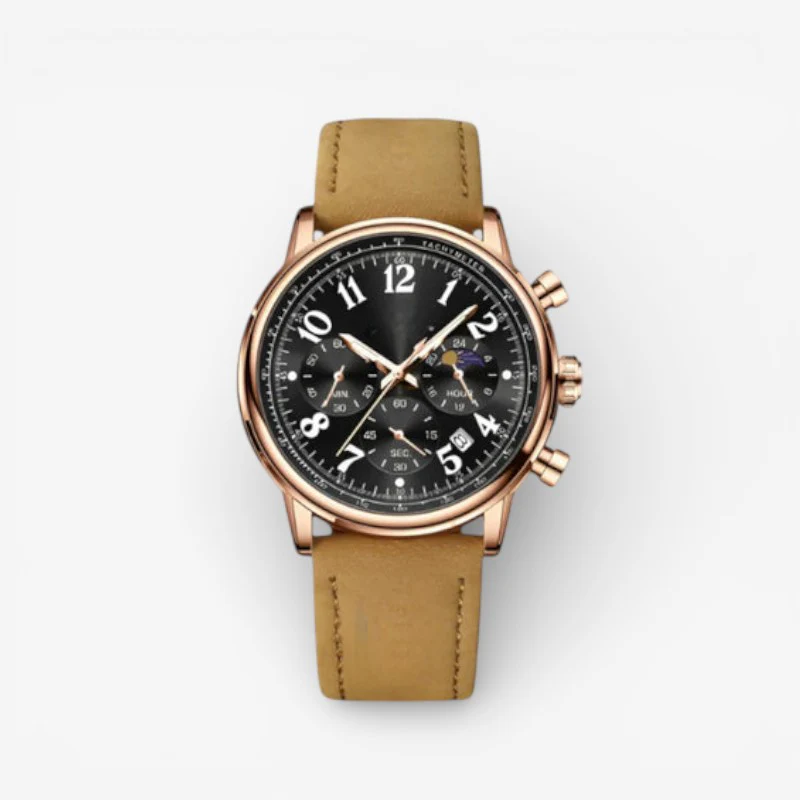 James – Round Watch with Adjustable Strap and Number Index - Image 3