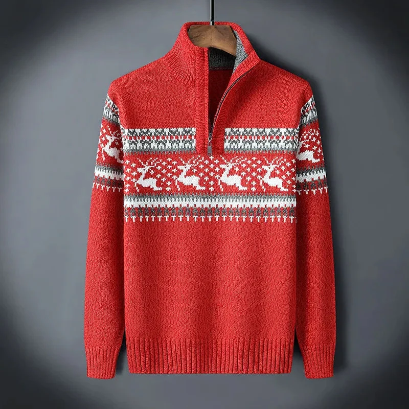 Jason – Men's Long Sleeve Sweater with Zipper Closure - Image 6