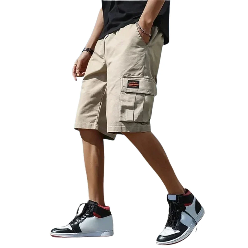 Jesse – Men's Cargo Shorts with Elastic Waistband & Multiple Pockets | Loose Fit | Lightweight Comfort for Everyday - Image 3