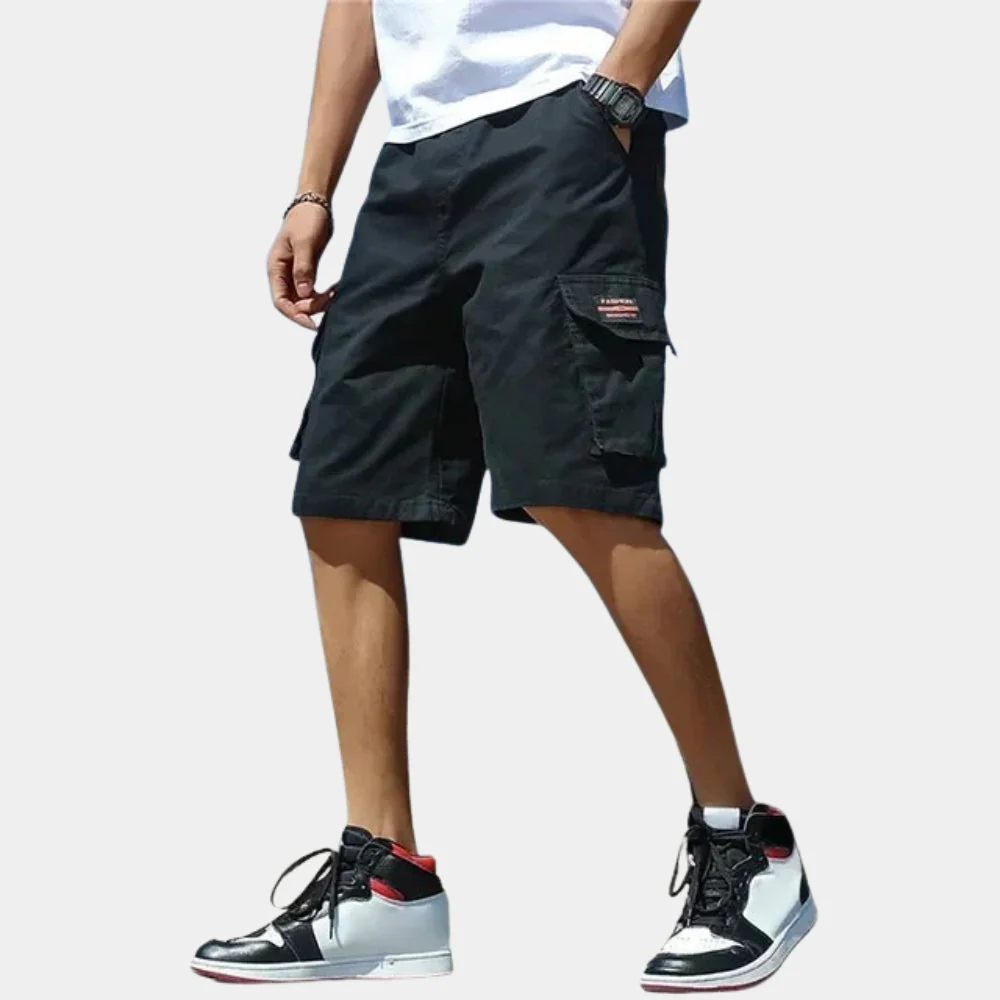 Jesse – Men's Cargo Shorts with Elastic Waistband & Multiple Pockets | Loose Fit | Lightweight Comfort for Everyday - Image 4