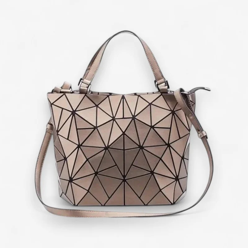 Julia – Large Capacity Shoulder Bag with Geometric Design - Image 3
