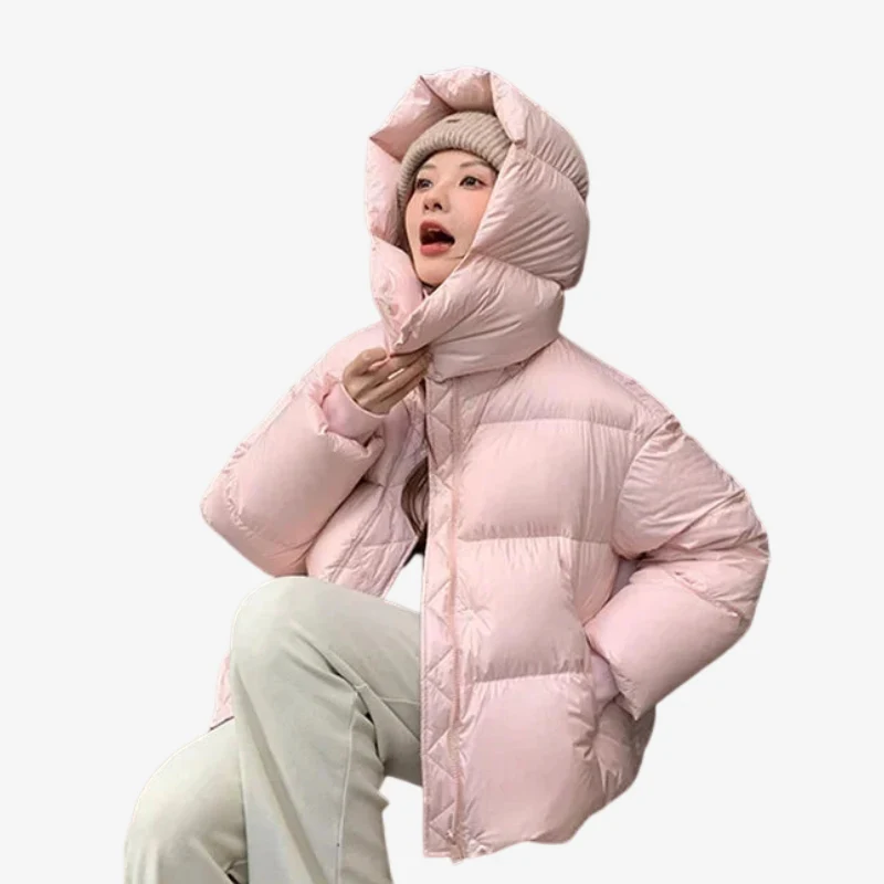 Kara – Women's Hooded Coat with Zipper - Image 4