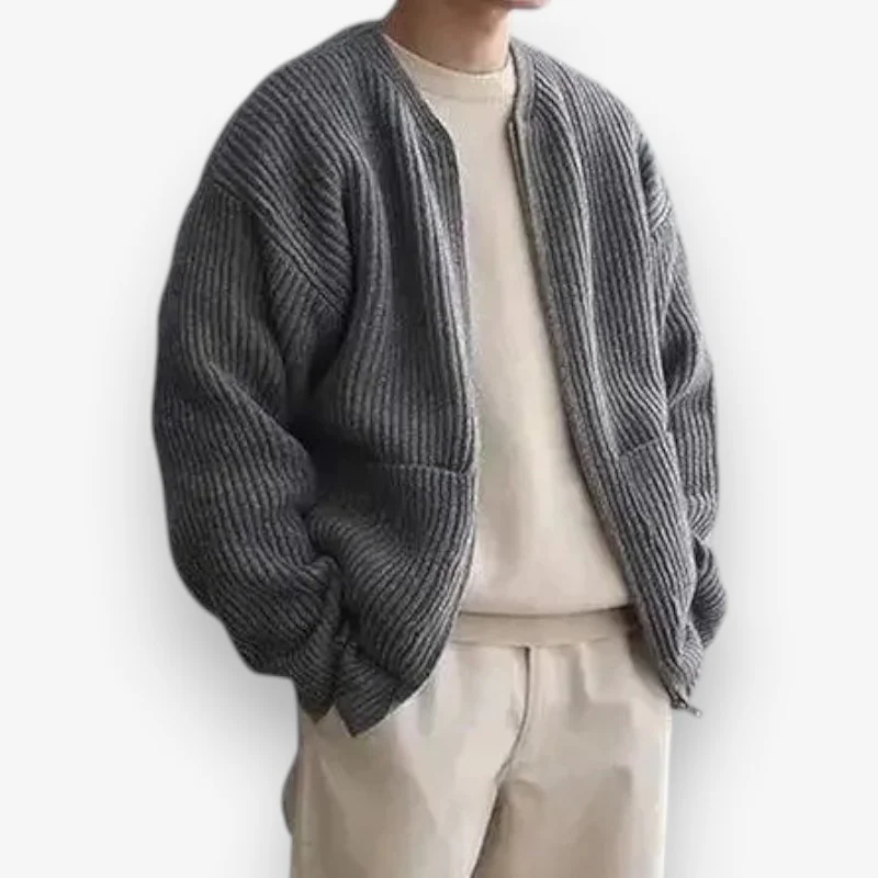 Leo – Men's jacket with round neck & zipper - Image 3