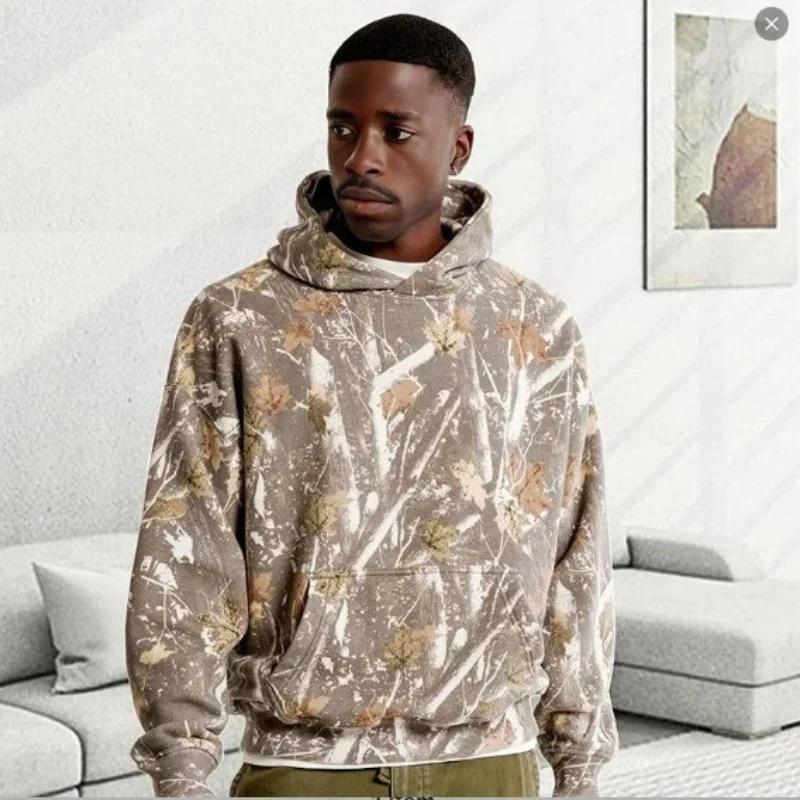 Liam – Long Sleeve Hoodie with Pockets and Floral Print - Image 3