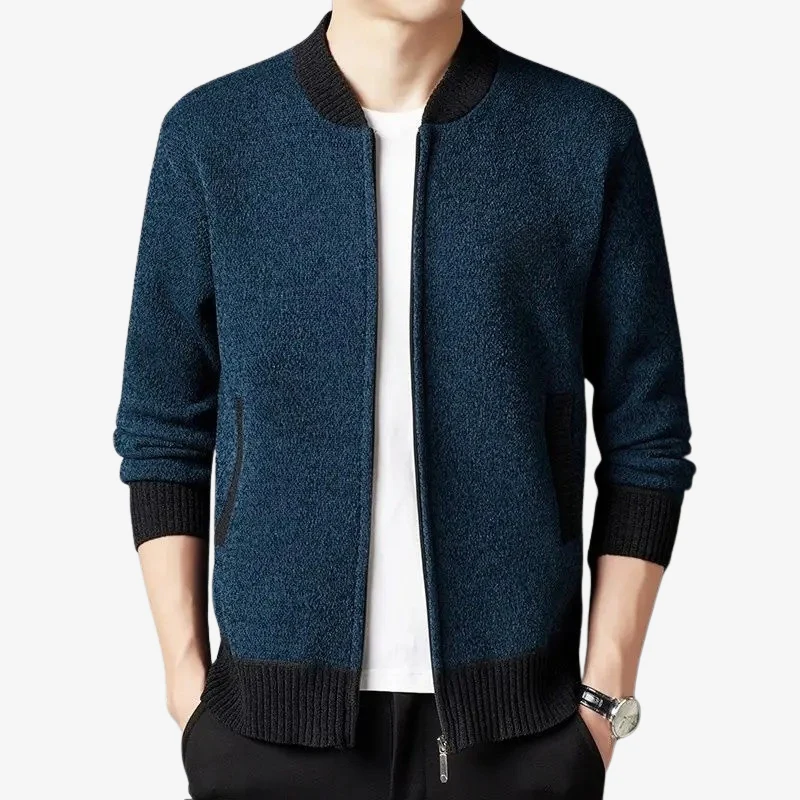 Liam – Long Sleeve Jacket with Ribbed Hem & Zip
