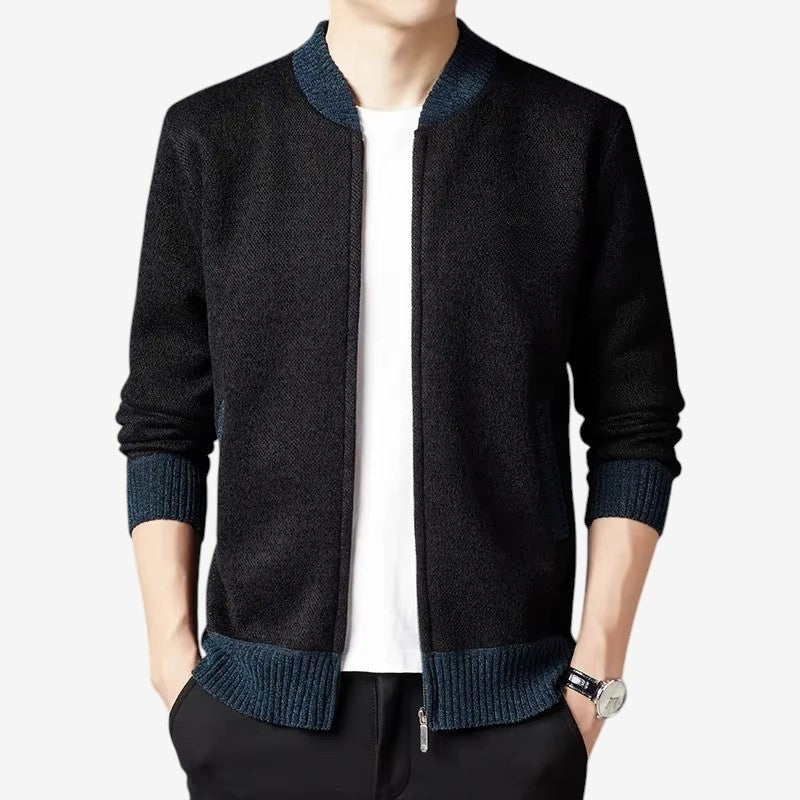 Liam – Long Sleeve Jacket with Ribbed Hem & Zip - Image 2