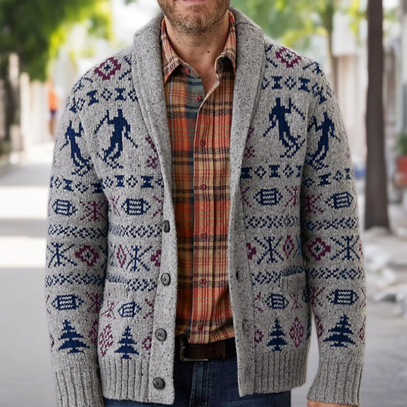 Liam – Men's Button-Down Sweater - Image 2