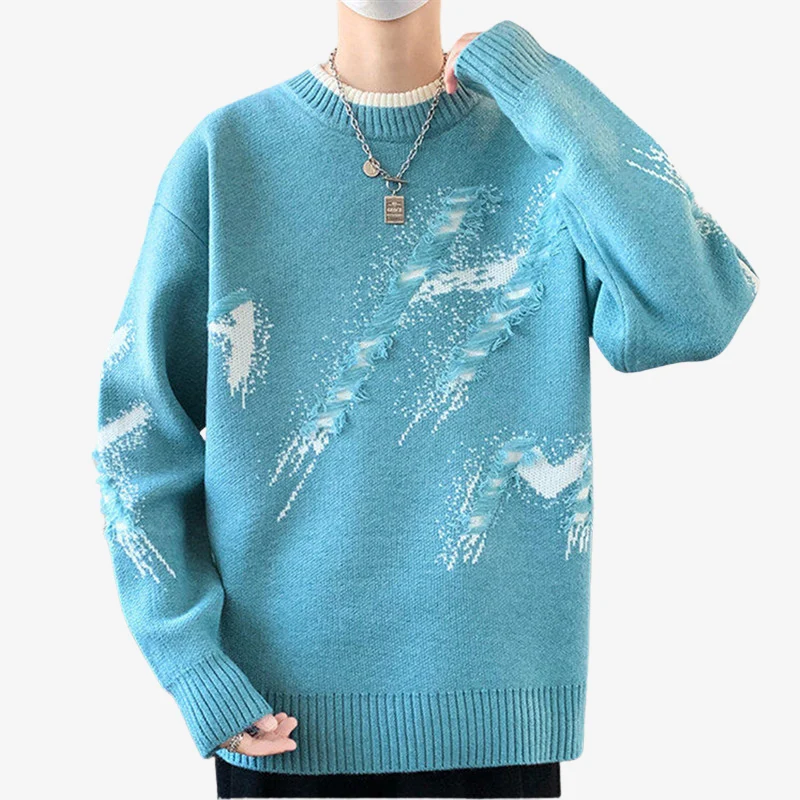 Liam – Men's Ribbed Collar Sweater - Image 3