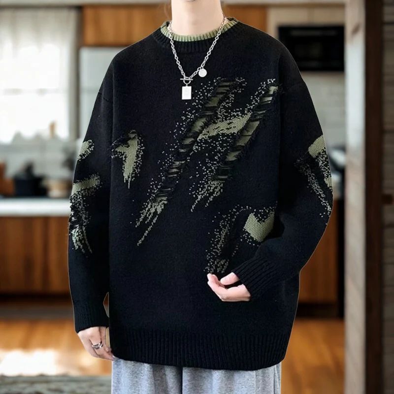 Liam – Men's Ribbed Collar Sweater - Image 5