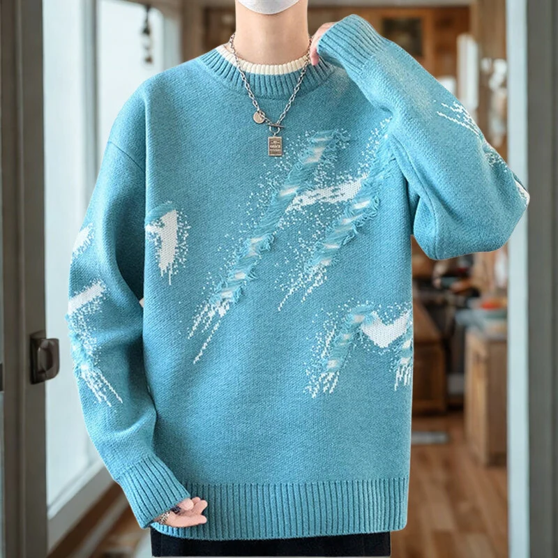 Liam – Men's Ribbed Collar Sweater - Image 6