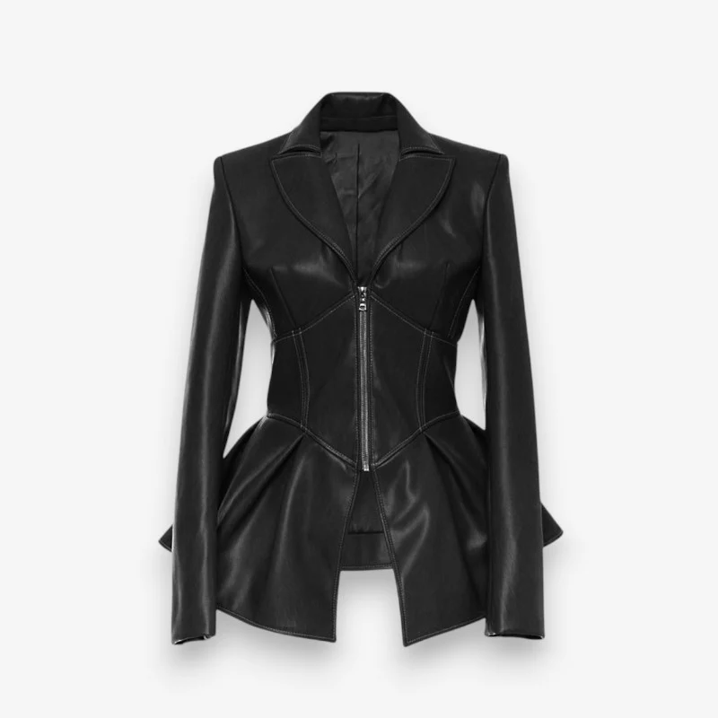 Lily – Women's Long Sleeve Jacket with Raised Collar