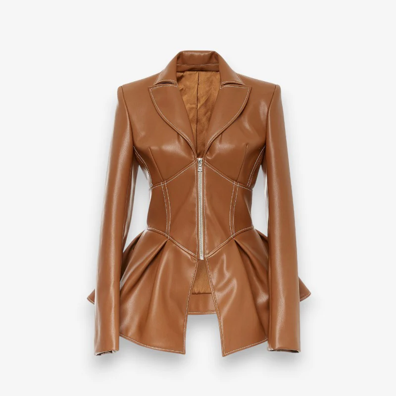 Lily – Women's Long Sleeve Jacket with Raised Collar - Image 2