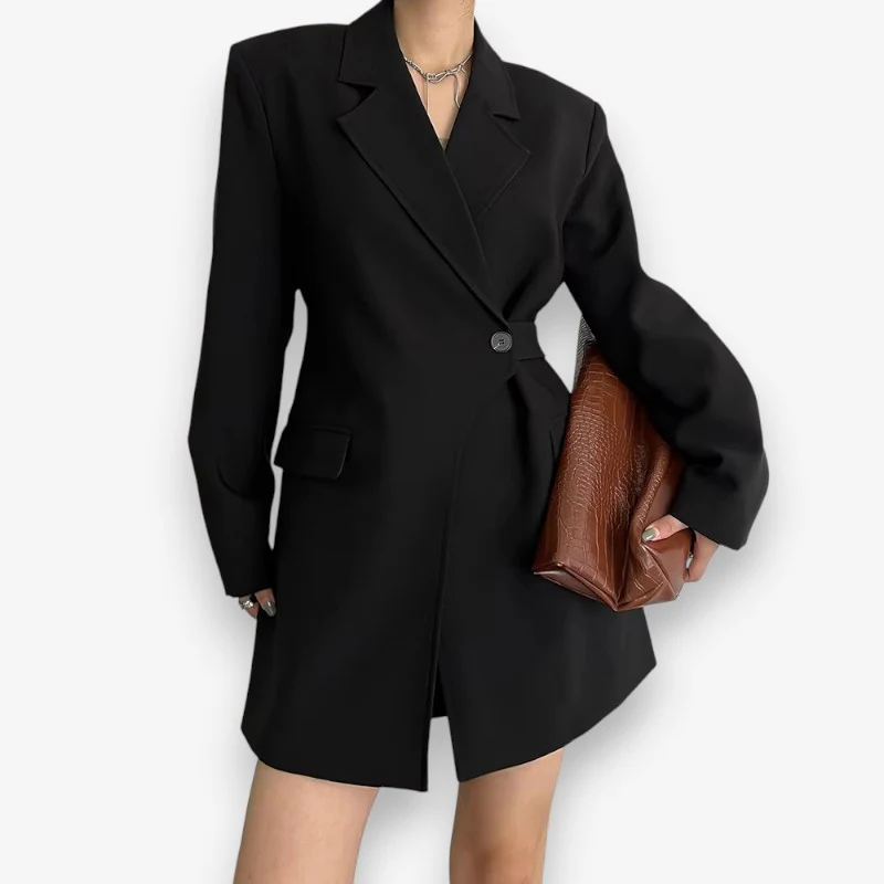 Lily – Long Sleeve Jacket with Down Collar and Buttons