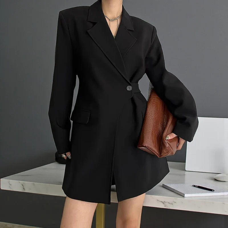 Lily – Long Sleeve Jacket with Down Collar and Buttons - Image 2