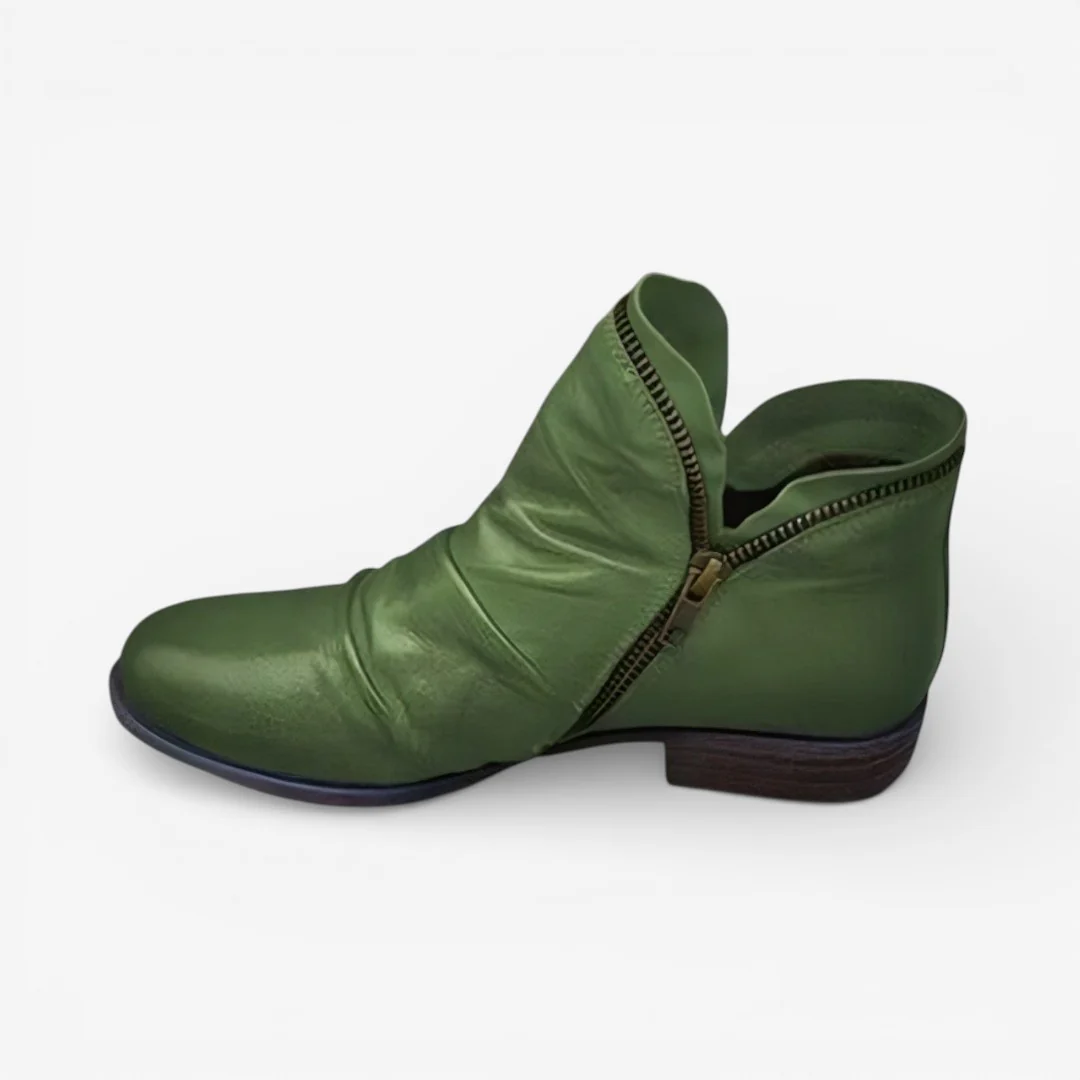 Lily – Women's Round Toe Shoes with Zipper Closure - Image 2