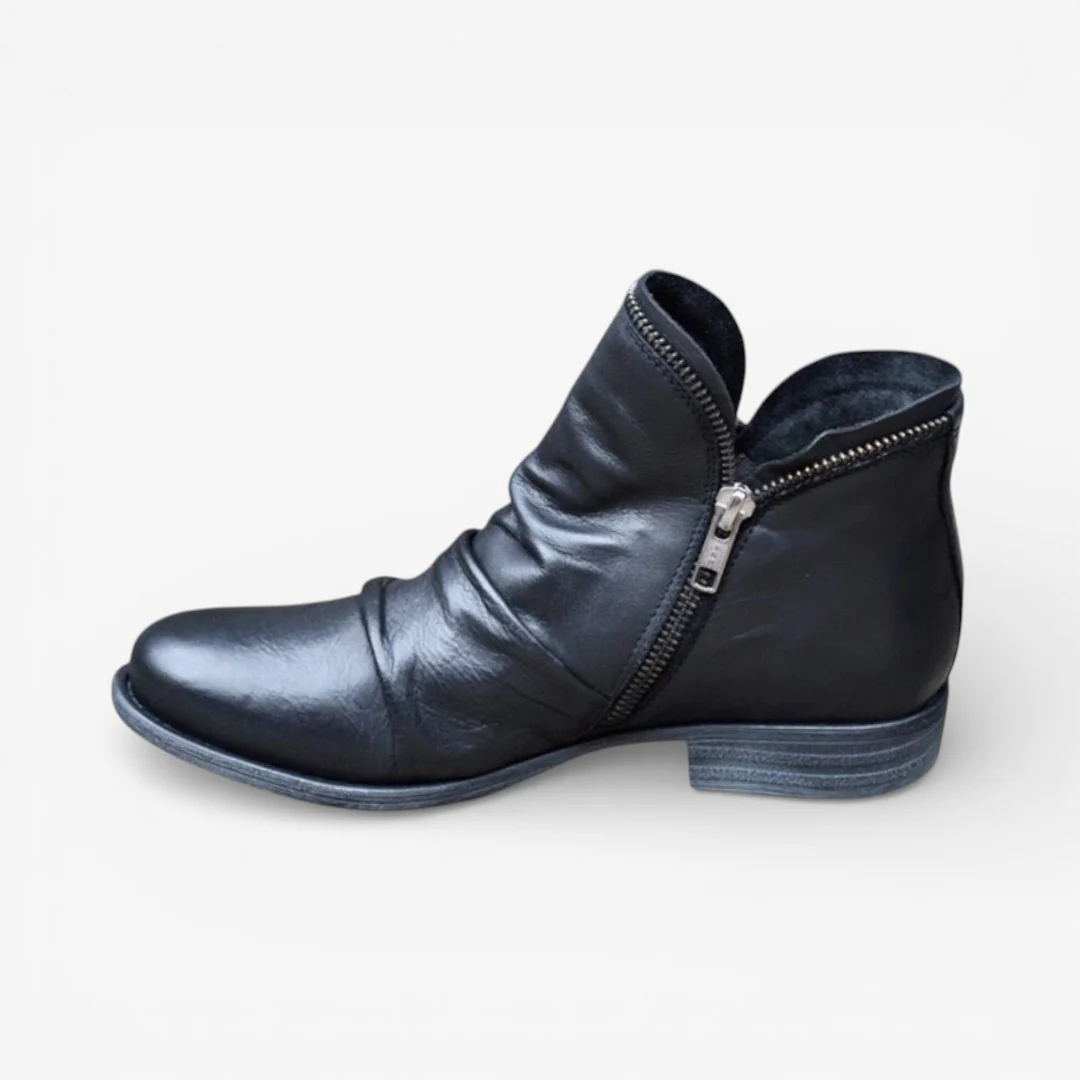 Lily – Women's Round Toe Shoes with Zipper Closure - Image 4