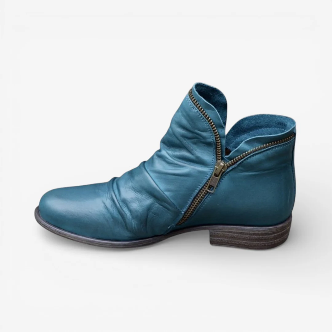 Lily – Women's Round Toe Shoes with Zipper Closure - Image 5