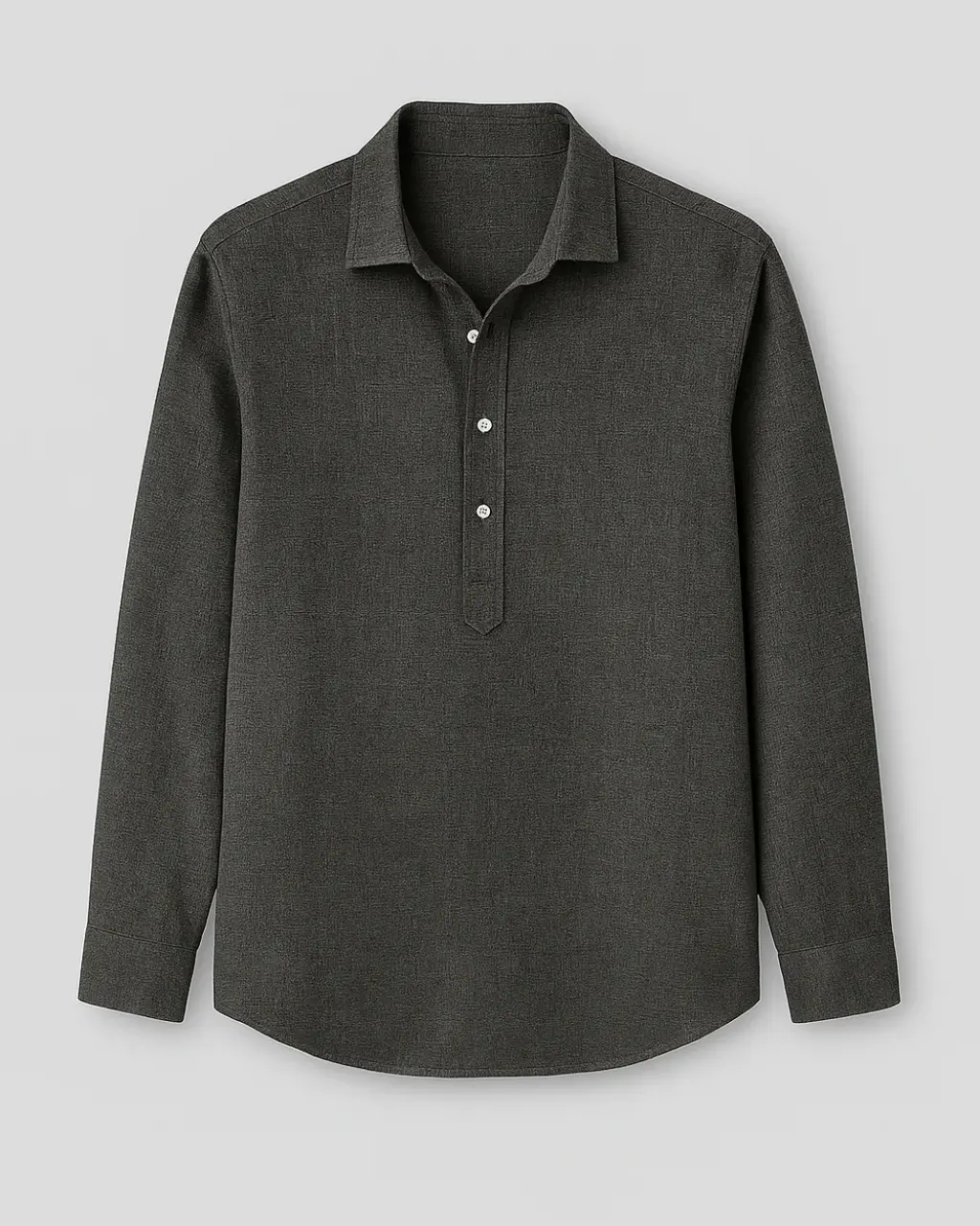 Men's Linen Shirt Slim Fit with Classic Collar & Button Fastening - Image 4