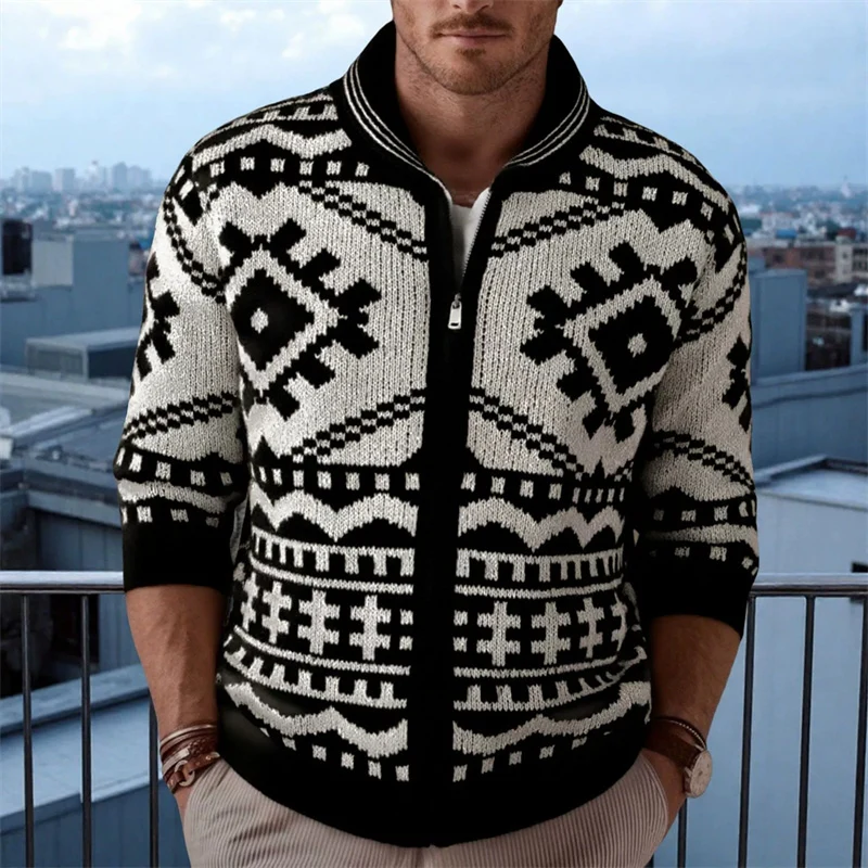 Logan – Printed Zip-Up Jacket with Turn-Down Collar - Image 4
