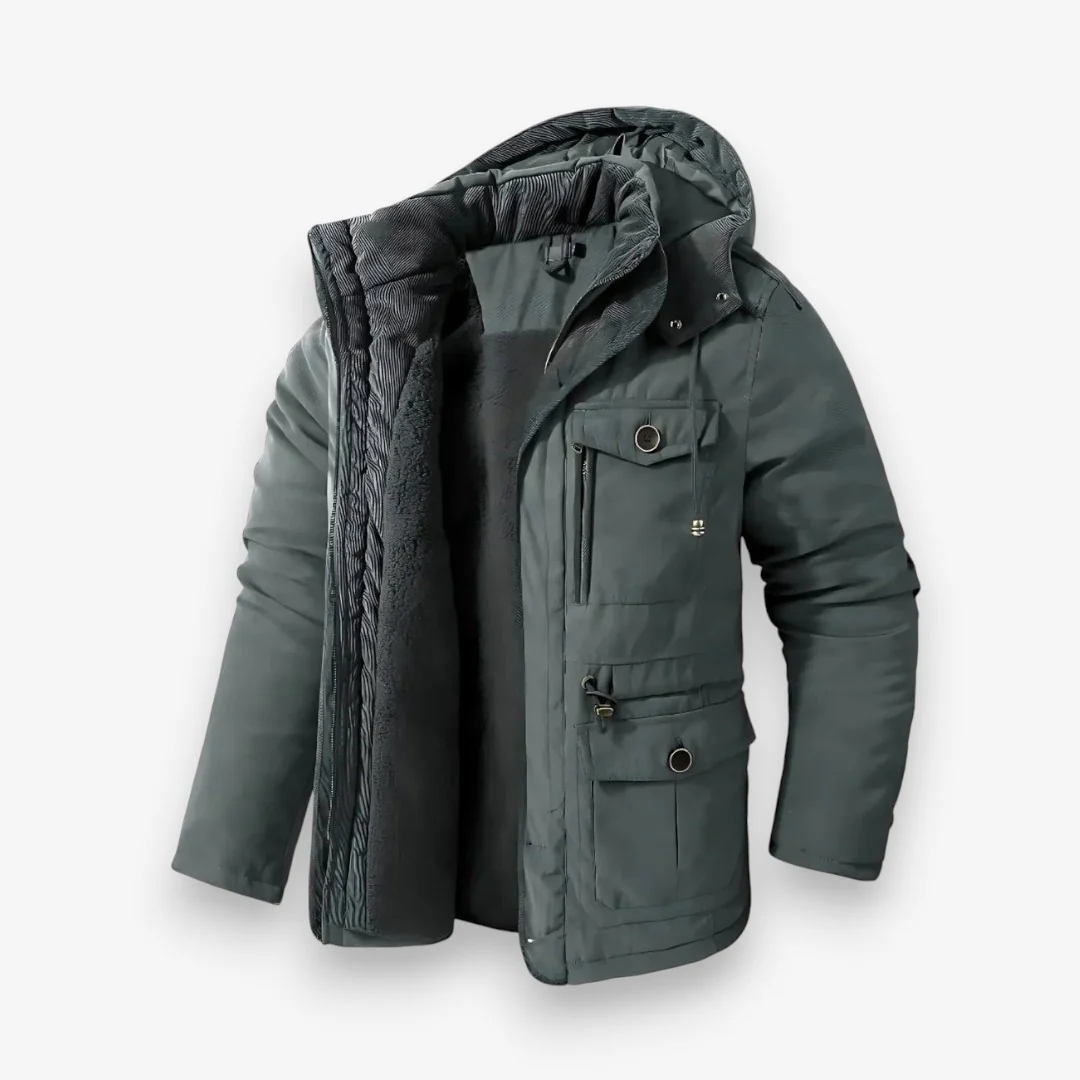 Lucas – Men's Long Sleeve Jacket with Zipper Closure - Image 2