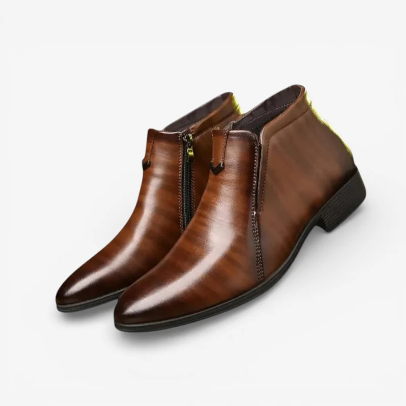 Lucas – Round Toe Shoes with Zipper